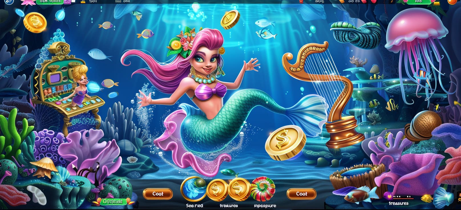 Caça-níqueis de sereia online com tesouros do mar no 5419 bet cassino